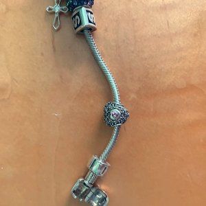 Pink and Rhinestone Pave Pandora Charm